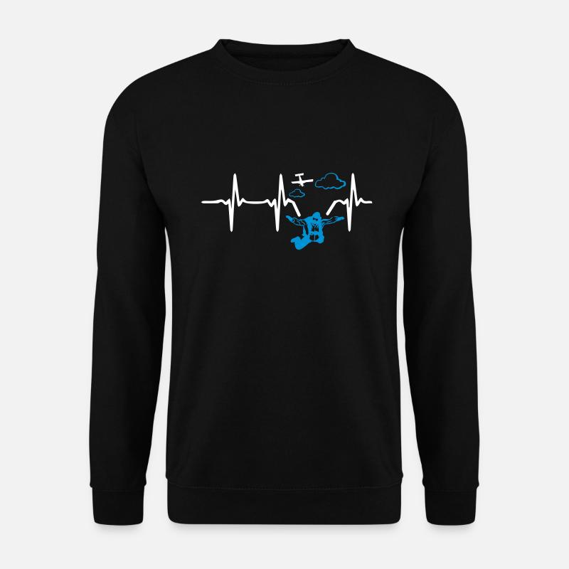 Heart Beat Skydive - Unisex Pullover - Schwarz