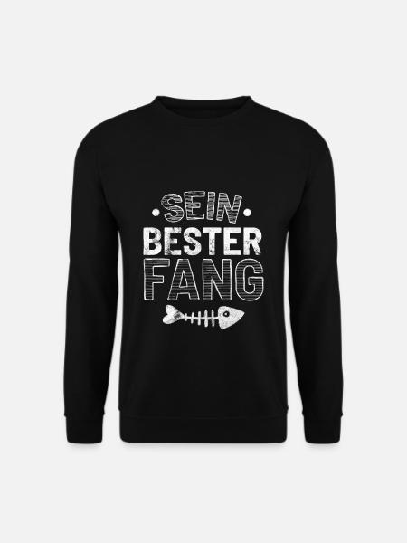 Angler Angelfreunde Anglerpaar Sprüche Geschenk - Unisex Pullover - Schwarz