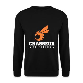 Chasseur de frelon Humour Frelon Asiatique Drôle - Sweat-shirt Unisexe - noir - Devant - Alina (178cm) & Michal (187cm)
