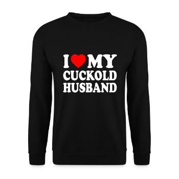 i love my cuckold husband - Sweat-shirt Unisexe - noir - Devant - Alina (178cm) & Michal (187cm)
