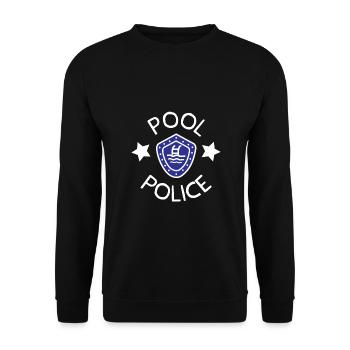 Pool Police - Bademeister - Unisex Pullover - Schwarz - Vorne - Alina (178cm) & Michal (187cm)