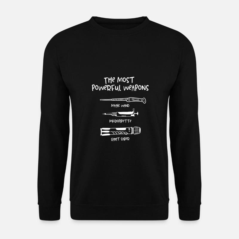 Genetik Mikro-Pipette - Biologie Labor - Unisex Pullover - Schwarz