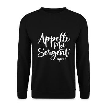 Appelle Moi Sergent Repos - Sweat-shirt Unisexe - noir - Devant - Alina (178cm) & Michal (187cm)