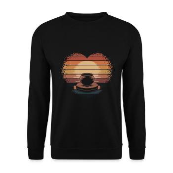 Töpfer Töpfern - Unisex Pullover - Schwarz - Vorne - Alina (178cm) & Michal (187cm)