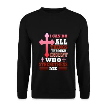 Christ - Unisex Pullover - Schwarz - Vorne - Alina (178cm) & Michal (187cm)