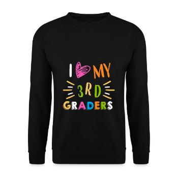 3rd grade - Unisex Sweatshirt - black - Front - Alina (178cm) & Michal (187cm)