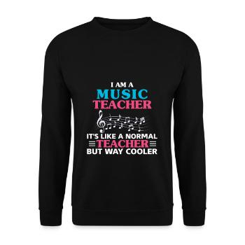 Musik Lehrer - Unisex Pullover - Schwarz - Vorne - Alina (178cm) & Michal (187cm)