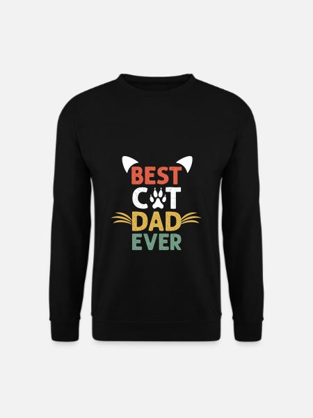 Best cat dad ever - Unisex Sweatshirt - black