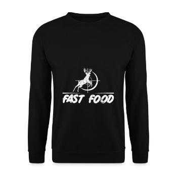 Fast food - Unisex Sweatshirt - black - Front - Alina (178cm) & Michal (187cm)