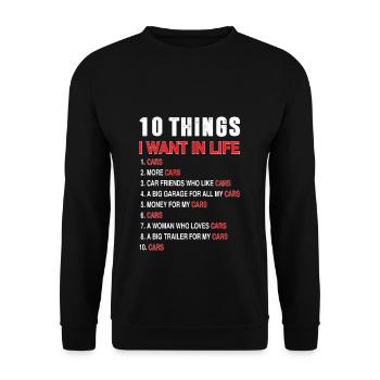 10 choses dans la vie - Sweat-shirt Unisexe - noir - Devant - Alina (178cm) & Michal (187cm)
