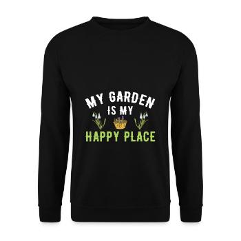 Mein Garten - Unisex Pullover - Schwarz - Vorne - Alina (178cm) & Michal (187cm)