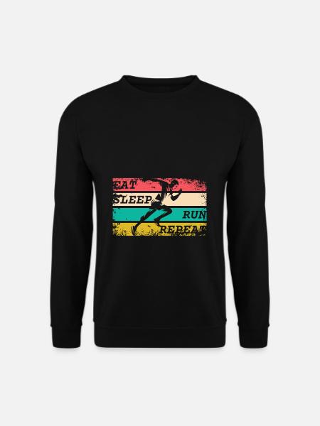 EAT SLEEP RUN REPEAT - Unisex Sweatshirt - black