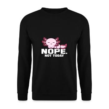 Axolotl Triton de la de 100% - Sweat-shirt Unisexe - noir - Devant - Alina (178cm) & Michal (187cm)