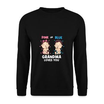 Bébé shower baby party garçon fille grand-mère - Sweat-shirt Unisexe - noir - Devant - Alina (178cm) & Michal (187cm)