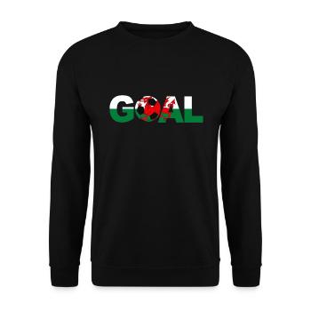 Football Pays de Galles But - Sweat-shirt Unisexe - noir - Devant - Alina (178cm) & Michal (187cm)