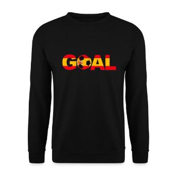 Fußball Spanien Tor - Unisex Pullover - Schwarz - Vorne - Alina (178cm) & Michal (187cm)