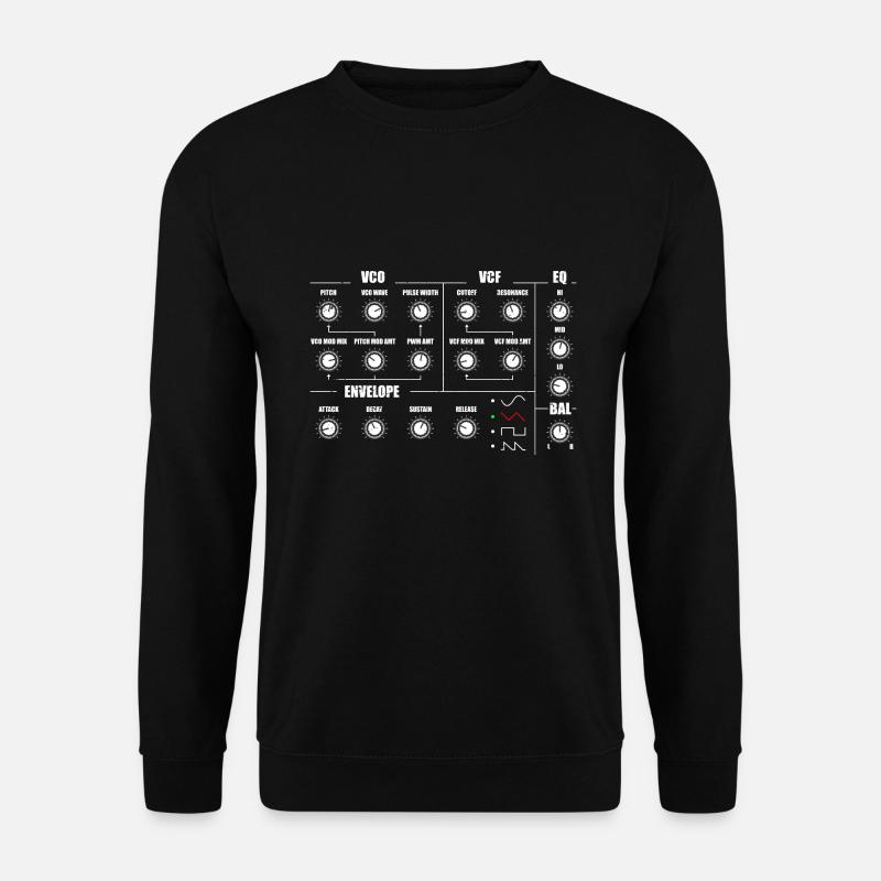 Synthétiseur, Studio d’enregistrement, Forme d’onde, Synthèse, Electro - Sweat-shirt Unisexe - noir
