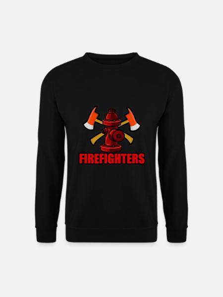 brandweerman met bijl - brandweerman met bijl - Uniseks sweater - zwart