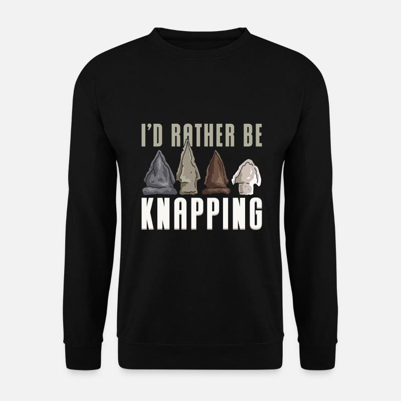 I'd Rather Be Knapping - Unisex Pullover - Schwarz