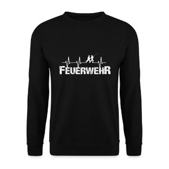 fire Department - Unisex Sweatshirt - black - Front - Alina (178cm) & Michal (187cm)