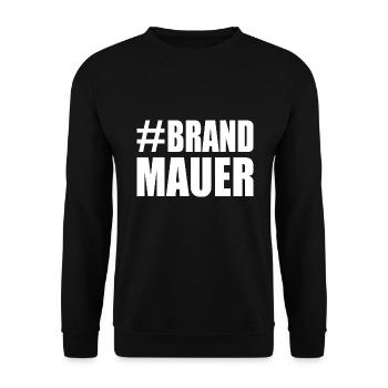 brandmauer - Unisex Pullover - Schwarz - Vorne - Alina (178cm) & Michal (187cm)