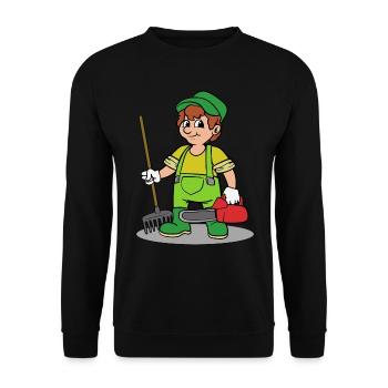 Jardinier - Sweat-shirt Unisexe - noir - Devant - Alina (178cm) & Michal (187cm)