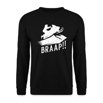 BRAAP !! - Sweat-shirt Unisexe - noir - Devant - Alina (178cm) & Michal (187cm)