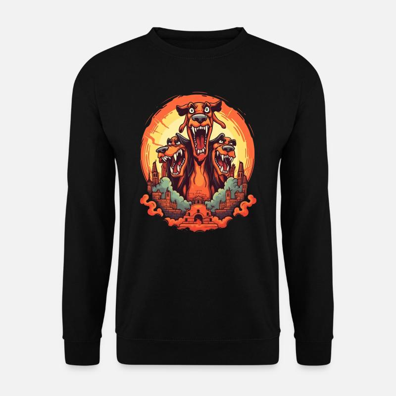 Hund Wolf Werwolf Cerberus Höllen mythos mytisch - Unisex Pullover - Schwarz