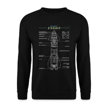 23F 0043 bk - Unisex Sweatshirt - black - Front - Alina (178cm) & Michal (187cm)