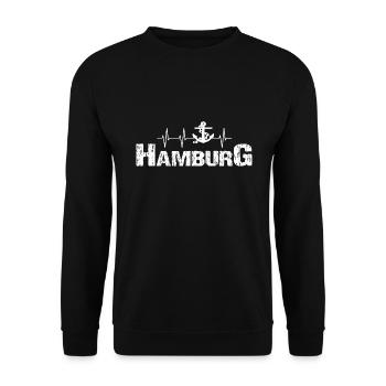 Hambourg - Sweat-shirt Unisexe - noir - Devant - Alina (178cm) & Michal (187cm)