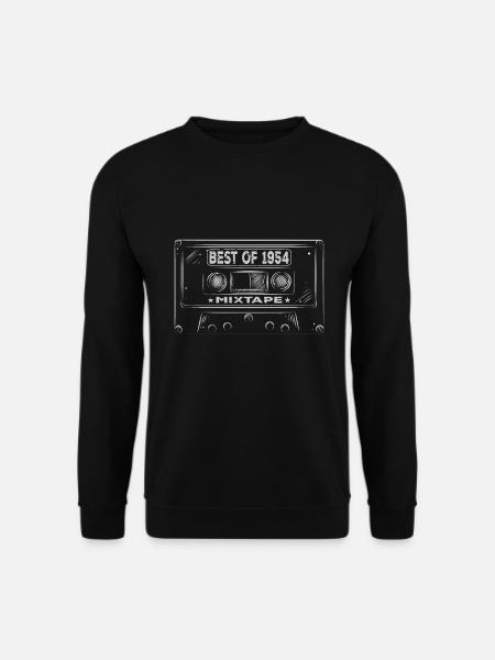 1954 Birthday Mixtape Cassette Retro - Unisex Sweatshirt - black