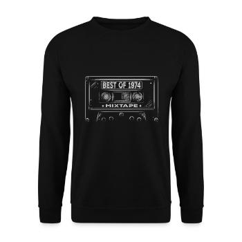1974 Birthday Mixtape Cassette Retro - Sweat-shirt Unisexe - noir - Devant - Alina (178cm) & Michal (187cm)