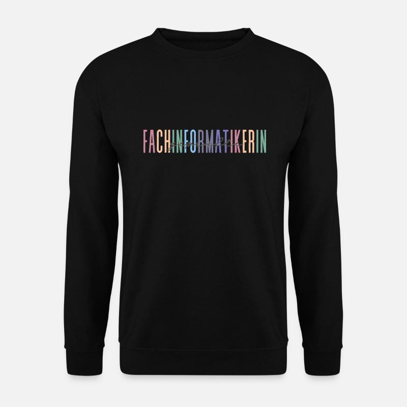 geprüfte Fachinformatikerin - buntes Design - Unisex Pullover - Schwarz