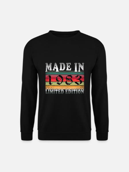 1983 Jahrgang Geburtstag Geburtsjahr 1983 Geschenk - Unisex Pullover - Schwarz