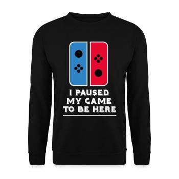 Gamer Console Switch Play Game Video Game Idea - Unisex Sweatshirt - black - Front - Alina (178cm) & Michal (187cm)