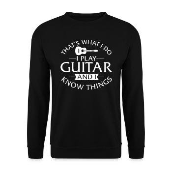 I Play Guitar And I Know Things - Sweat-shirt Unisexe - noir - Devant - Alina (178cm) & Michal (187cm)