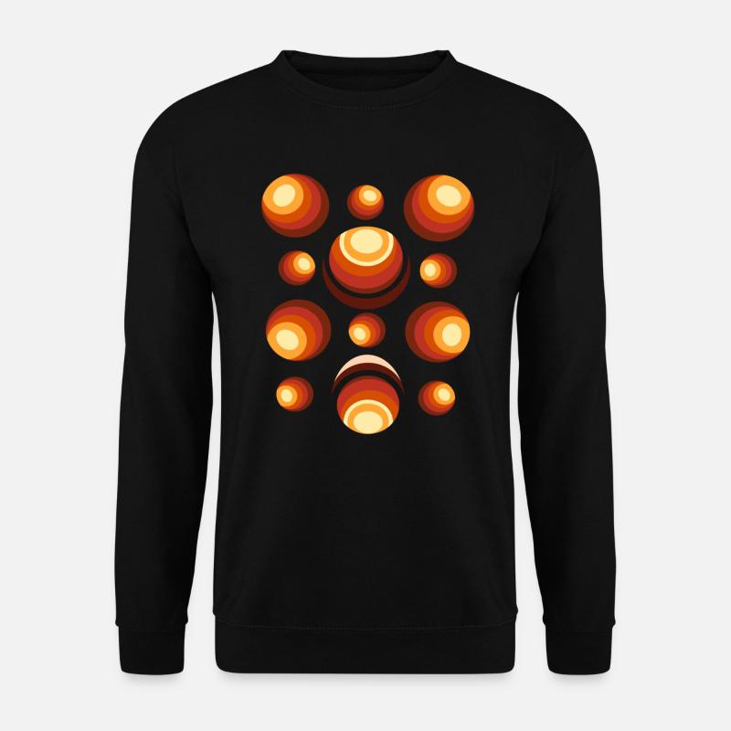 Retro Circle Pattern 70s Crescent - Unisex Sweatshirt - black