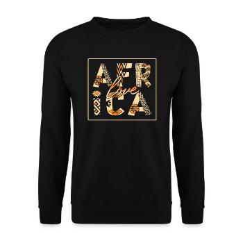 Love Africa - Africa - African Pattern & Style - Unisex Sweatshirt - black - Front - Alina (178cm) & Michal (187cm)