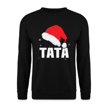 Noël Tata, Noël cadeau Tata - Sweat-shirt Unisexe - noir - Devant - Alina (178cm) & Michal (187cm)