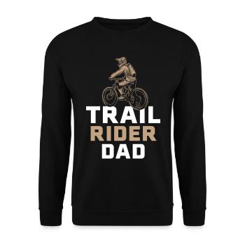 Trail Rider Papa Mountainbike MTB Downhill - Unisex Pullover - Schwarz - Vorne - Alina (178cm) & Michal (187cm)
