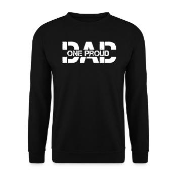 One proud dad - Unisex Sweatshirt - black - Front - Alina (178cm) & Michal (187cm)