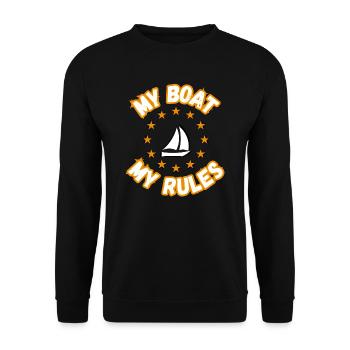 Mon bateau Mes règles - Sweat-shirt Unisexe - noir - Devant - Alina (178cm) & Michal (187cm)