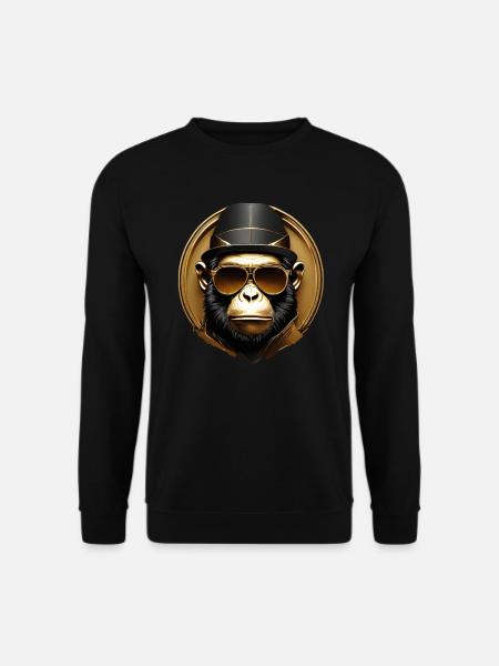 Golden Gorilla Gentleman - Unisex Sweatshirt - black