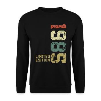 1985 Vintage Born Edition Limitée - Sweat-shirt Unisexe - noir - Devant - Alina (178cm) & Michal (187cm)