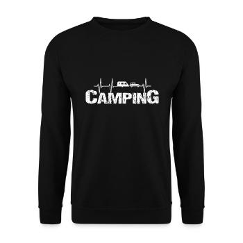 Camping - Unisex Pullover - Schwarz - Vorne - Alina (178cm) & Michal (187cm)