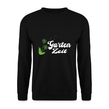 Garten Zeit Beet Gärtner Blumen Rasenmähen Hecke - Unisex Pullover - Schwarz - Vorne - Alina (178cm) & Michal (187cm)