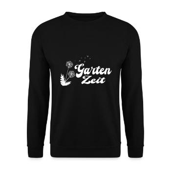 Garten Zeit Beet Gärtner Blumen Rasenmähen Hecke - Unisex Pullover - Schwarz - Vorne - Alina (178cm) & Michal (187cm)