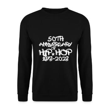50 Jahre 50 Jahre Hip Hop - Unisex Pullover - Schwarz - Vorne - Alina (178cm) & Michal (187cm)