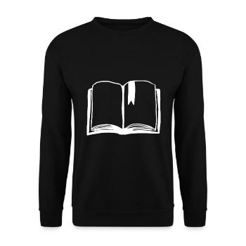 Book Reader Book Lover Gift Books Reading - Unisex Sweatshirt - black - Front - Alina (178cm) & Michal (187cm)