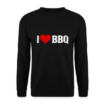 BBQ grilling - Unisex Sweatshirt - black - Front - Alina (178cm) & Michal (187cm)